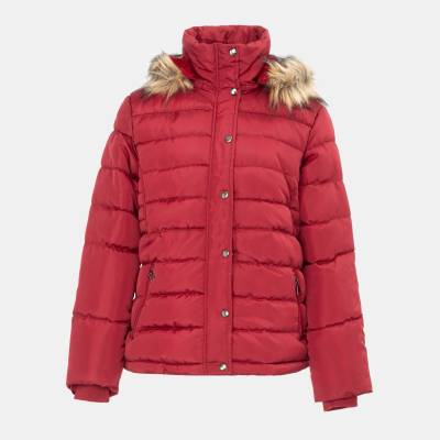 I Saw It First Анорак I Saw It First Women's ISIF Detachable Hood Fur Trim Sherpa Lined Parka - Burgundy