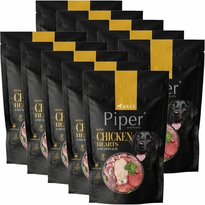 Piper Adult s kuracími srdciami a špenátom 10 x 500 g