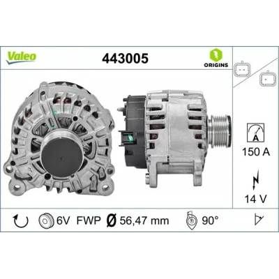 VALEO Alternátor VALEO ORIGINS NEW VA 443005