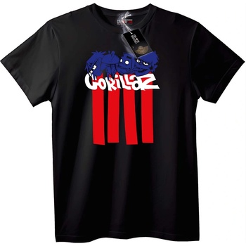 NOONEBRAND Тениска Gorillaz Бенд - 7XL, Black