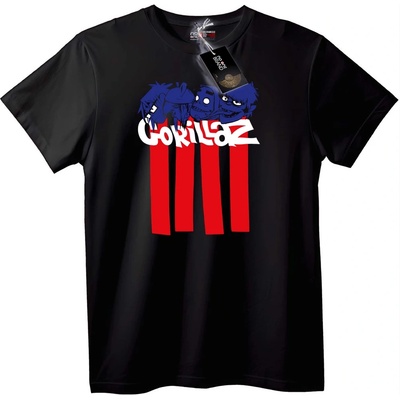 NOONEBRAND Тениска Gorillaz Бенд - 7XL, Black