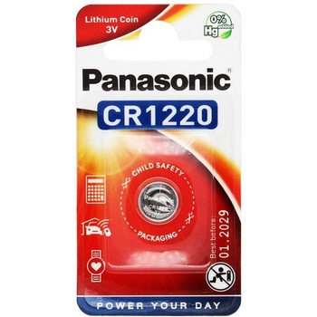 Image 1 of Panasonic Бутонна батерия литиева panasonic cr1220 3v (pan-bl-cr1220)