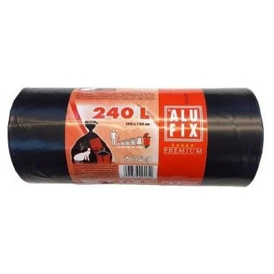 ALUFIX vrecia na odpadky hrubé 240L 35µm 10ks čierne