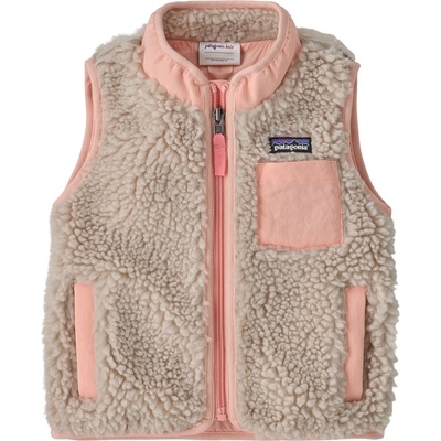Patagonia Детски поларен елек Patagonia Kid's Baby Retro-X Vest Fleece vest - Natural / Sunlit Pink - размер 6-12 Months (703-6203-0612)