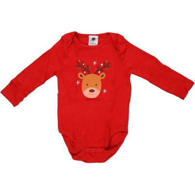 Textilomanie Detské body s dlhým rukávom CHRISTMAS GIRLS červené