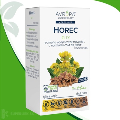 Avropa HOREC žltý bylinné kvapky 50 ml
