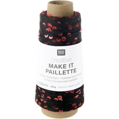 Rico Desigen Příplet Make It Paillette 007 Black neon