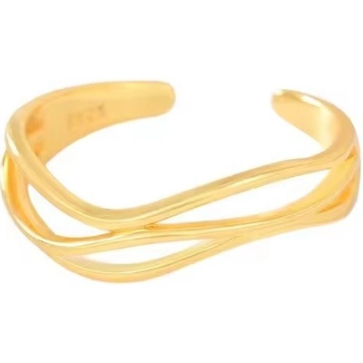 Majya Stříbrný nastavitelný prsten TIZIANA pozlacený 10982