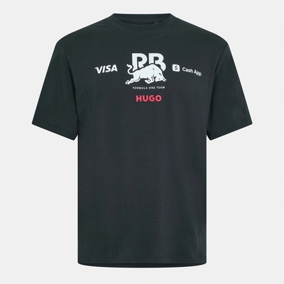 Hugo Тениска Hugo Racing Bulls Tsunoda F1 2025 T-Shirt - Black