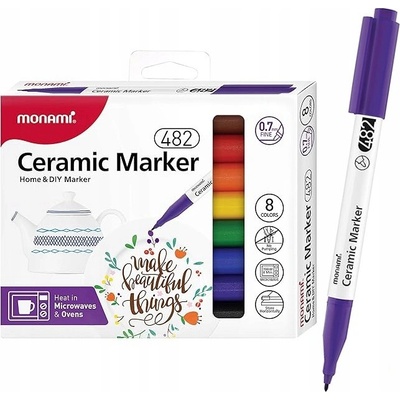 Monami fixy na keramiku a porcelán 8 barev 0.7 mm – Sleviste.cz