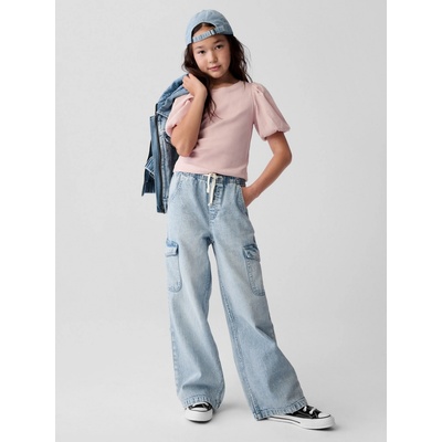 GAP detské džínsy Wide-Leg cargo modrá