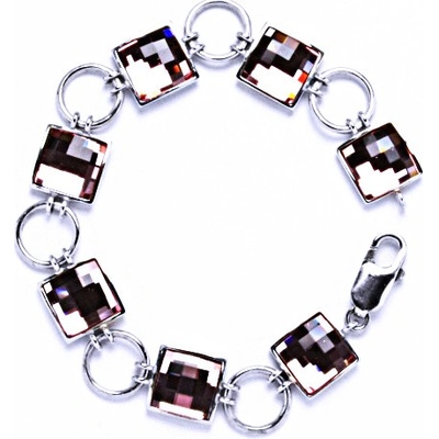 R 1305 Čištín 282218971 stříbrný s krystalem Swarovski light rose