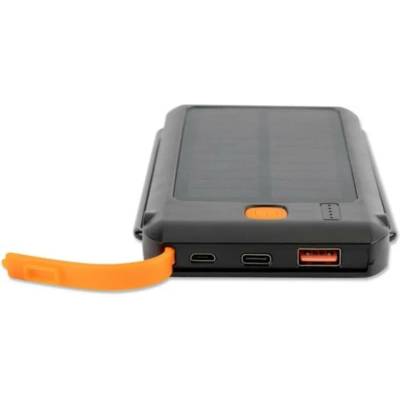 Соларна удароустойчива външна батерия с USB-A, USB-C изход и фенер - 4smarts Solar Power Bank TitanPack Flex 10000mAh (456301)