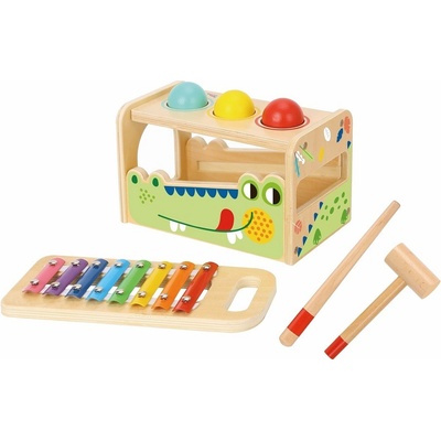 2Kids Toys zatloukačka a xylofon Krokodýl