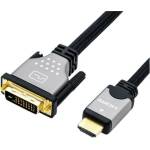 Roline Кабел DVI - HDMI, DVI(24+1) - HDMI, 4K 60 Hz, м/м, 7, 5 м, черен 11.04. 5874-5 (11.04.5874-5)