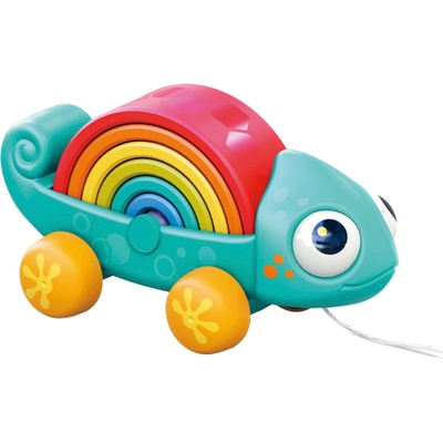 Hola Toys Играчка за дърпане 2 в 1 Hola Toys - Хамелеон (H795700)