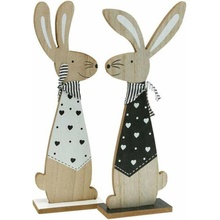 DEKORÁCIA DREVENÁ ZAJAC GLAMOUR 11X33cm