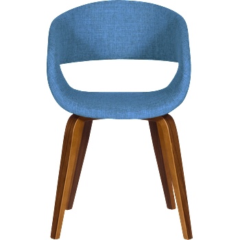 Carmen Трапезен стол Carmen 9975 - орех - син (3530305_5)