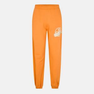Off White Анцуг Off White Men's Autumn Winter Fleece Sweatpants Closed Hem Trousers - Blue