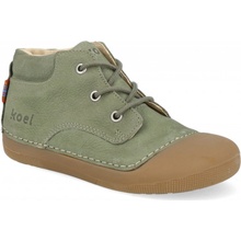 Koel4kids Barefoot kotníková obuv Avery Leather olive zelená