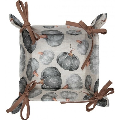 Bavlnený košík na pečivo s tekvicami Country Style Pumpkin - 35*35*8 cm - Clayre & Eef