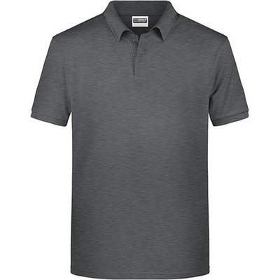 James & Nicholson Pánska polokošeľa JN8010 black heather