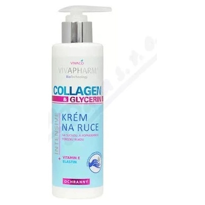 Vivapharm Collagen & Glycerin krém na suché a popraskané ruky 200 ml