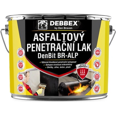 DEBBEX DenBit BR-ALP - Asfaltový penetrační lak 4,5 kg plechovka černá (11000BI)