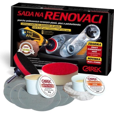 CAREX sada na renovaci povrchu tvrzených plastů, plexi a polykarbonátu