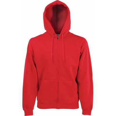 Fruit of the Loom Classic Hooded Sweat Jacket na zip red
