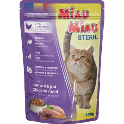 Miau Miau Cat Sterilised kuracie 100 g