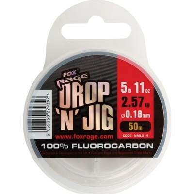 Fox Rage Drop & Jig Fluorocarbon 50 m 0,22 mm 3,53 kg
