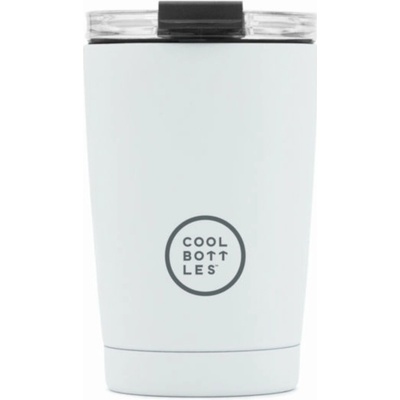 Cool Bottles Nerezový termohrnek Mono White 330 ml