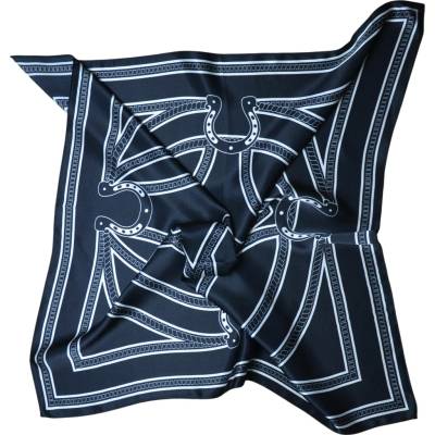 Hedvábný šátek Černý s ornamenty Hedvábný Svět