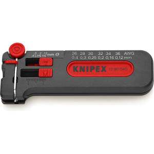 KNIPEX Мини инструмент за сваляне на изолация 100 мм с awg 36 - 26 knipex 07745 (12 80 040 sb)