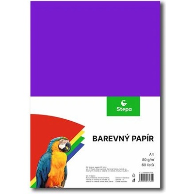 Stepa Цветна хартия, A4, 80g, 12x5 листа, STEPA, смесени цветове 230200502 (230200502)