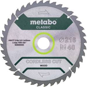 Metabo - Пилен диск за дърво 216x30 мм, 40 зъба 628065000 (628065000)
