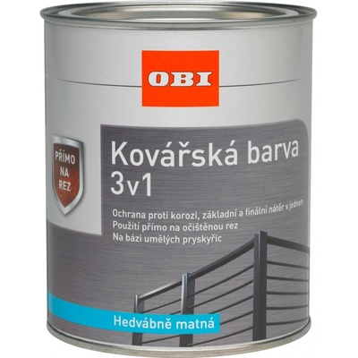 OBI Kovářská barva matná zelená 0,75 l