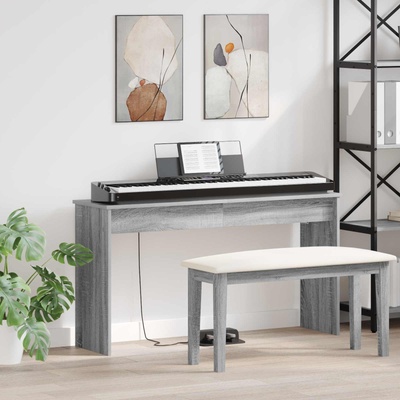 vidaXL Стойка за клавиатура Сив Сонома 120 x 32 x 64 см (899492)