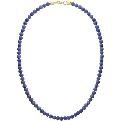 Manoki Pánský korálkový náhrdelník lapis lazuli X-WA856SNG/55 Zlatá