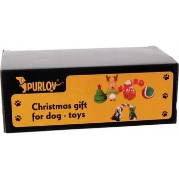 Purlov 22637 Vianočná kolekcia hračiek pre psov 6 ks
