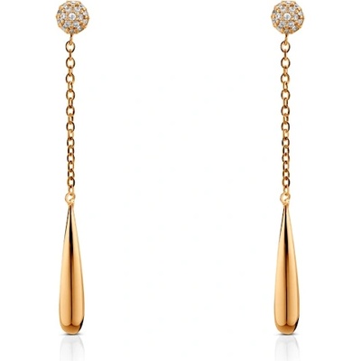 SAVICKI Обеци Eterniàle, позлатено сребро , цирконии