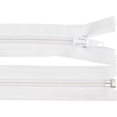 Prima-obchod Spirálový zip No 5 délka 85 cm bílá a černá POL, barva Bílá