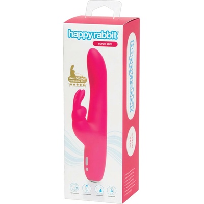 Happyrabbit Dual Density vodotesný na batérie s tyčinkou ružový
