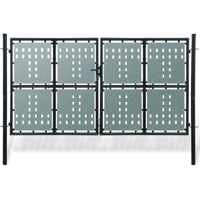 Nabytek XL Černá jednokřídlá plotová brána 300 x 200 cm