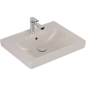 Villeroy & Boch Subway 2.0 - Умивалник с преливник, 60х47 см, с керамичен плюс, пергамент 711360R3 (711360R3)