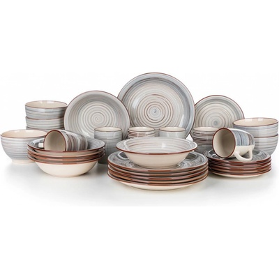 Banquet jídelní sada Spiral Grey 30 dílná – Zboží Dáma