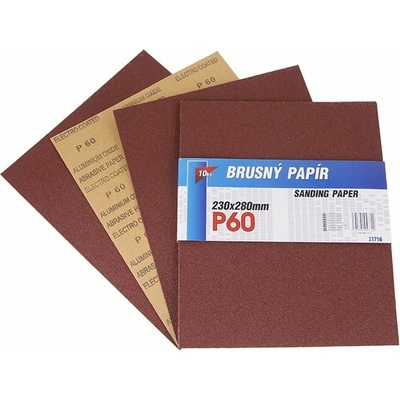 LEVIOR papier brúsny 230x280mm P60 10ks