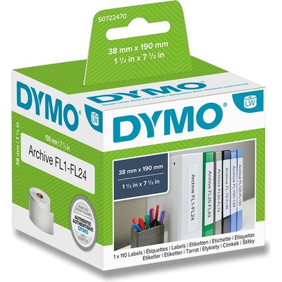 Dymo LW S0722470 - originální papírové štítky - 38 x 190 mm