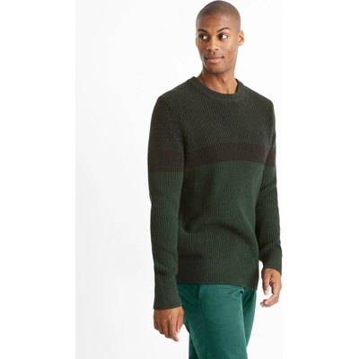 Celio Тъмнозелен мъжки пуловер Celio Ceriblock Celio | Zelen | МЪЖЕ | S